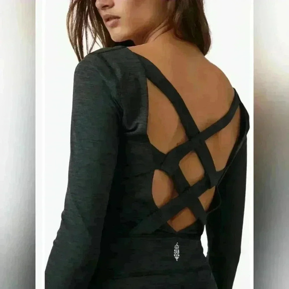 FP Movement by Free People Relieve Crossback Jumpsuit Grey Long Sleeve Small/P - Picture 5 of 9